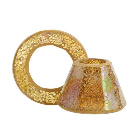 Yankee Candle Glam Mosaic Gold Small Shade & Tray Set